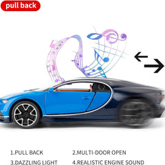 Bugatti Chiron blue 1:24 diecast Alloy Scale Model car collectible