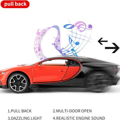 Bugatti Chiron blue 1:24 diecast Alloy Scale Model car collectible