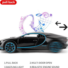 Bugatti Chiron blue 1:24 diecast Alloy Scale Model car collectible