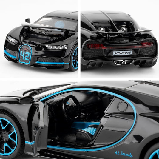 Bugatti Chiron blue 1:24 diecast Alloy Scale Model car collectible