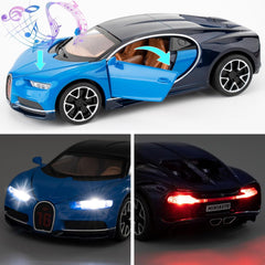Bugatti Chiron blue 1:24 diecast Alloy Scale Model car collectible