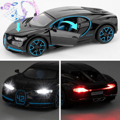 Bugatti Chiron blue 1:24 diecast Alloy Scale Model car collectible
