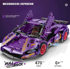 1:18 Scale Pull Back Racing Car Building Block Set