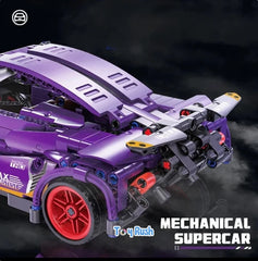 1:18 Scale Pull Back Racing Car Building Block Set