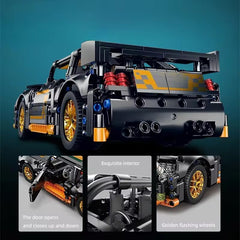 1:18 Scale Pull Back Racing Car Building Block Set