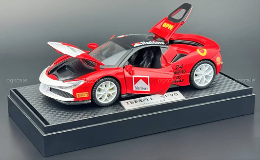 Ferrari SF90 Marlboro Race diecast scale model car miniature