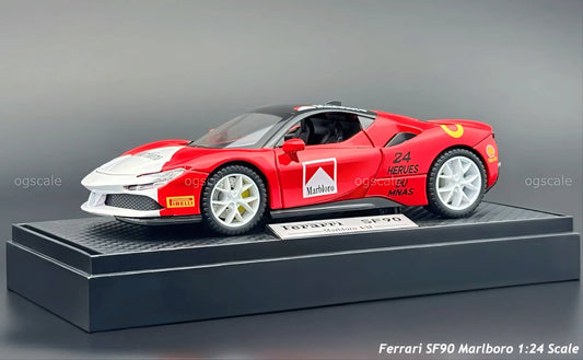 Ferrari SF90 Marlboro Race diecast scale model car miniature
