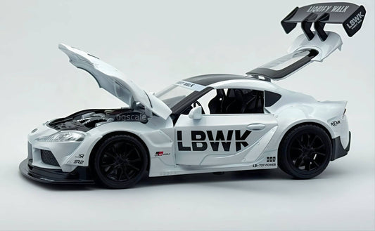Toyota GR Supra LBWK 1:18 diecast scale model car collectible - Big Size