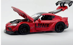 Toyota GR Supra LBWK 1:18 diecast scale model car collectible - Big Size
