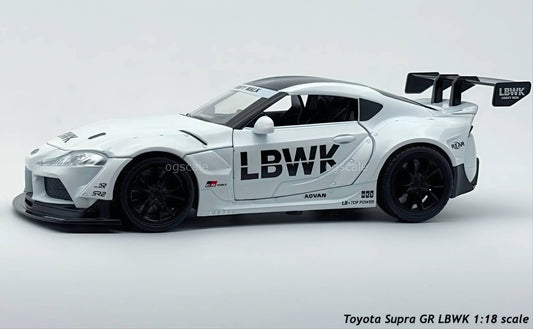 Toyota GR Supra LBWK 1:18 diecast scale model car collectible - Big Size