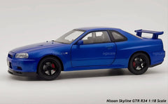 Nissan Skyline GTR R34 Fast & Furious 1:18 diecast scale model miniature car - Big Size