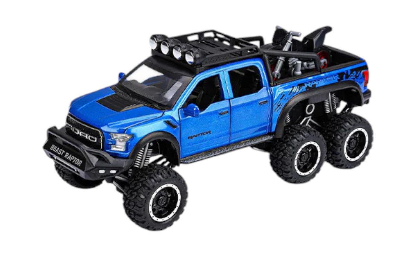 Ford F-150 Raptor 6X6 1:24 scale model car miniature
