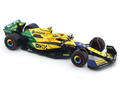2024 McLaren MCL38 No.4 Lando Norris Senna Tribute 1:43 Bburago Formula 1 diecast scale model car