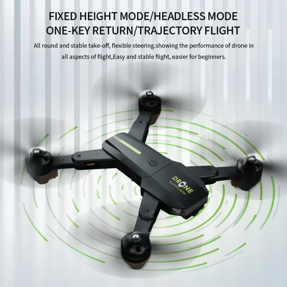 Wifi FPV Drone With 4K HD 120° Wide Angle Camera, 480P Live Video, 1000 mAh Long Flight Time, Auto Hover, Foldable RC Quadcopter for Adults
