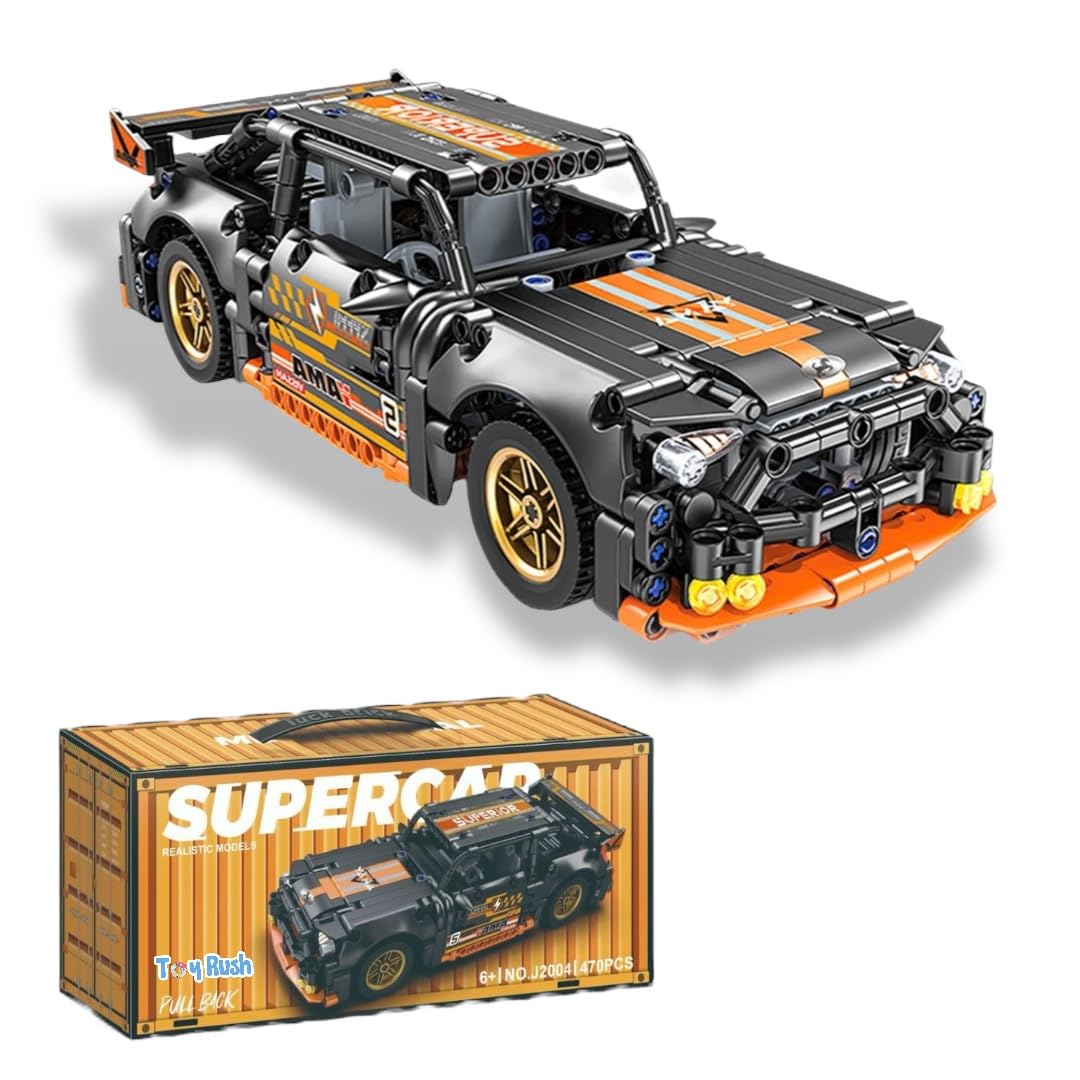 1:18 Scale Pull Back Racing Car Building Block Set