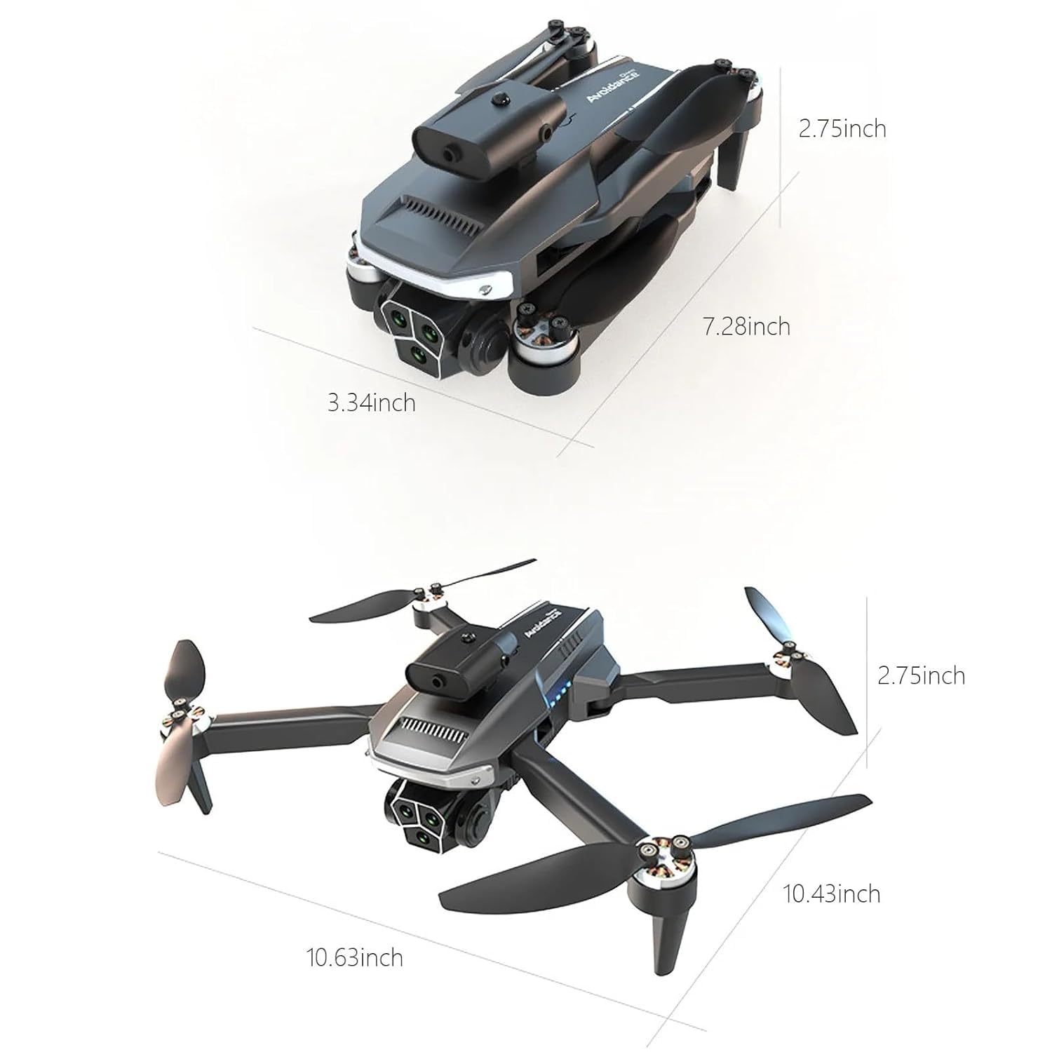 HD Wide Angle Camera WiFi fpv Drone Dual Camera Height Keep Drones Camera Helicopter Toys