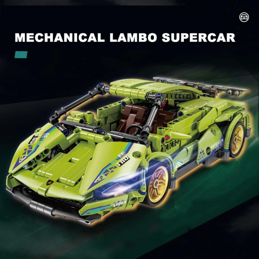 1:18 Scale Pull Back Racing Car Building Block Set