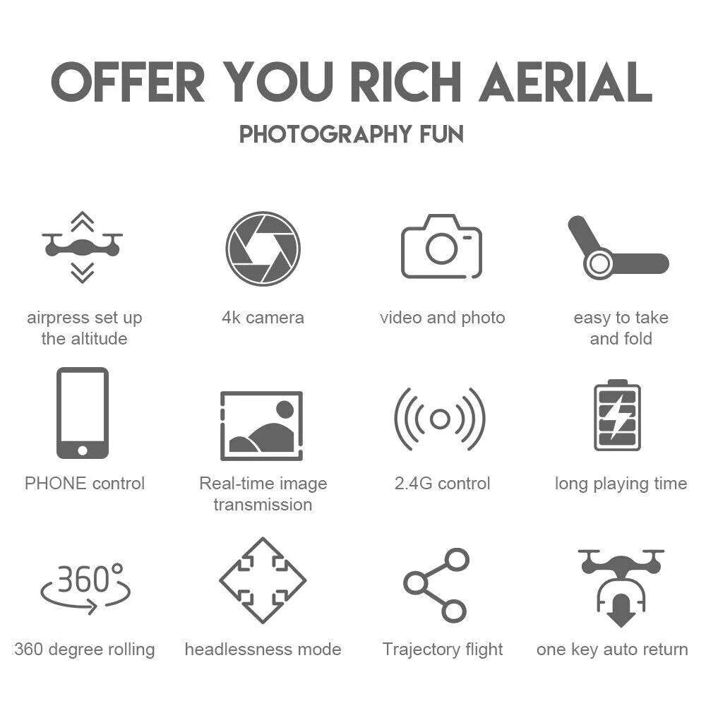 HD Wide Angle Camera WiFi fpv Drone Dual Camera Height Keep Drones Camera Helicopter Toys