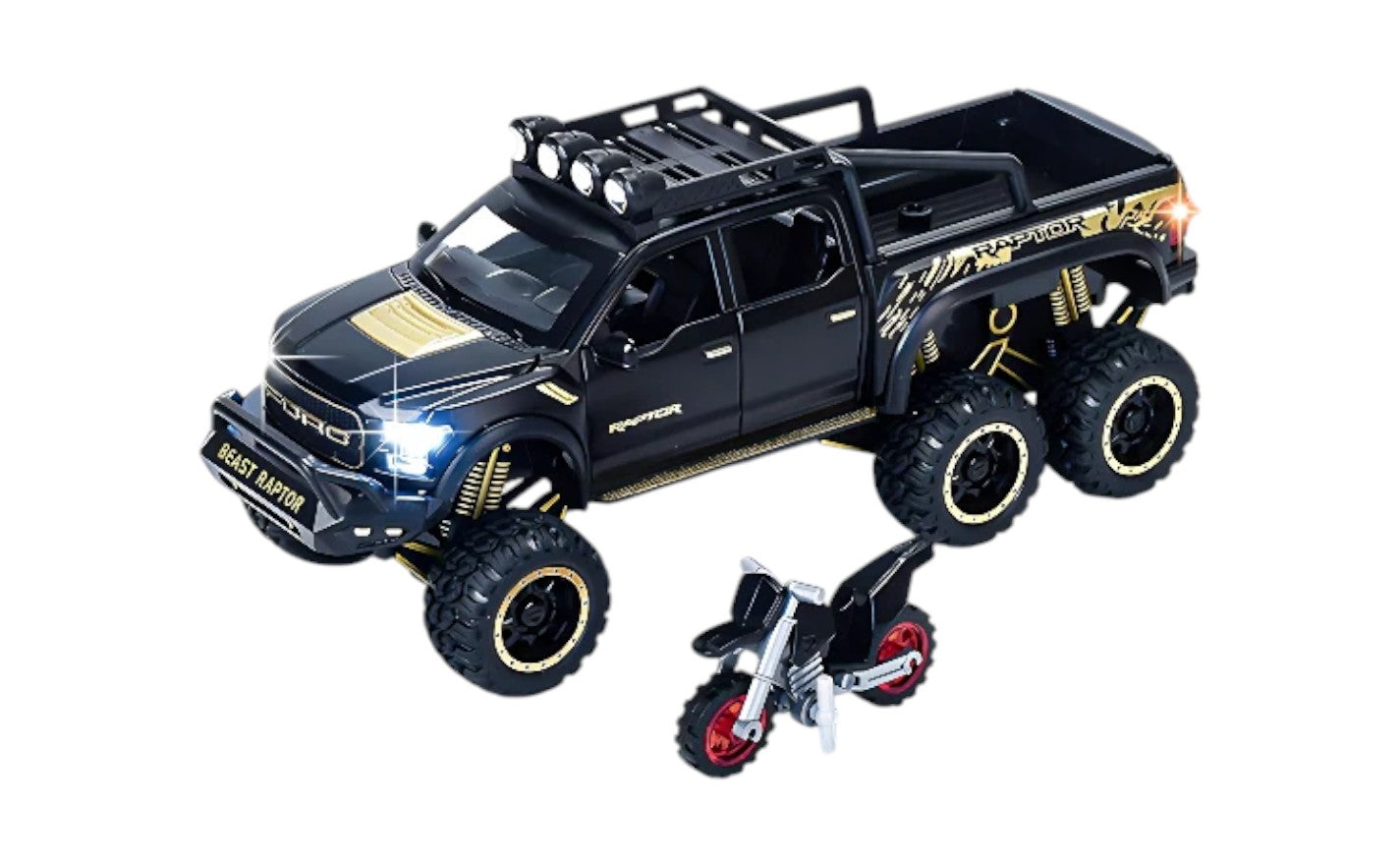 Ford F-150 Raptor 6X6 1:24 scale model car miniature