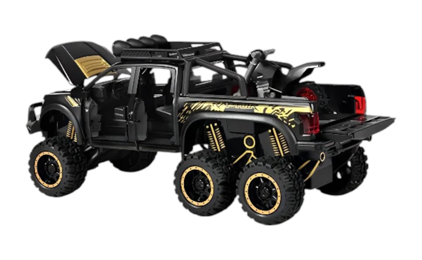 Ford F-150 Raptor 6X6 1:24 scale model car miniature