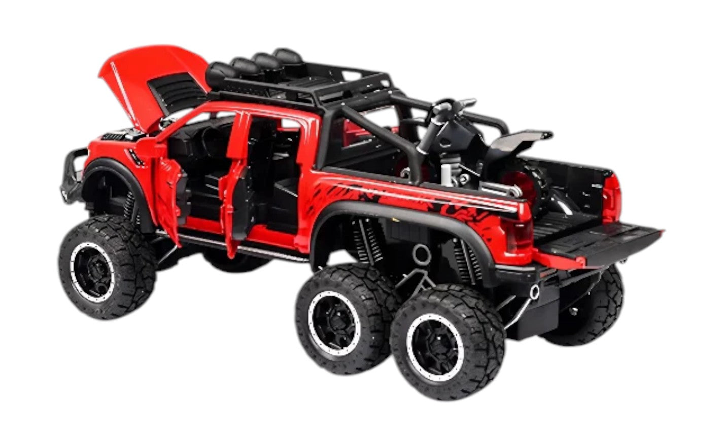 Ford F-150 Raptor 6X6 1:24 scale model car miniature