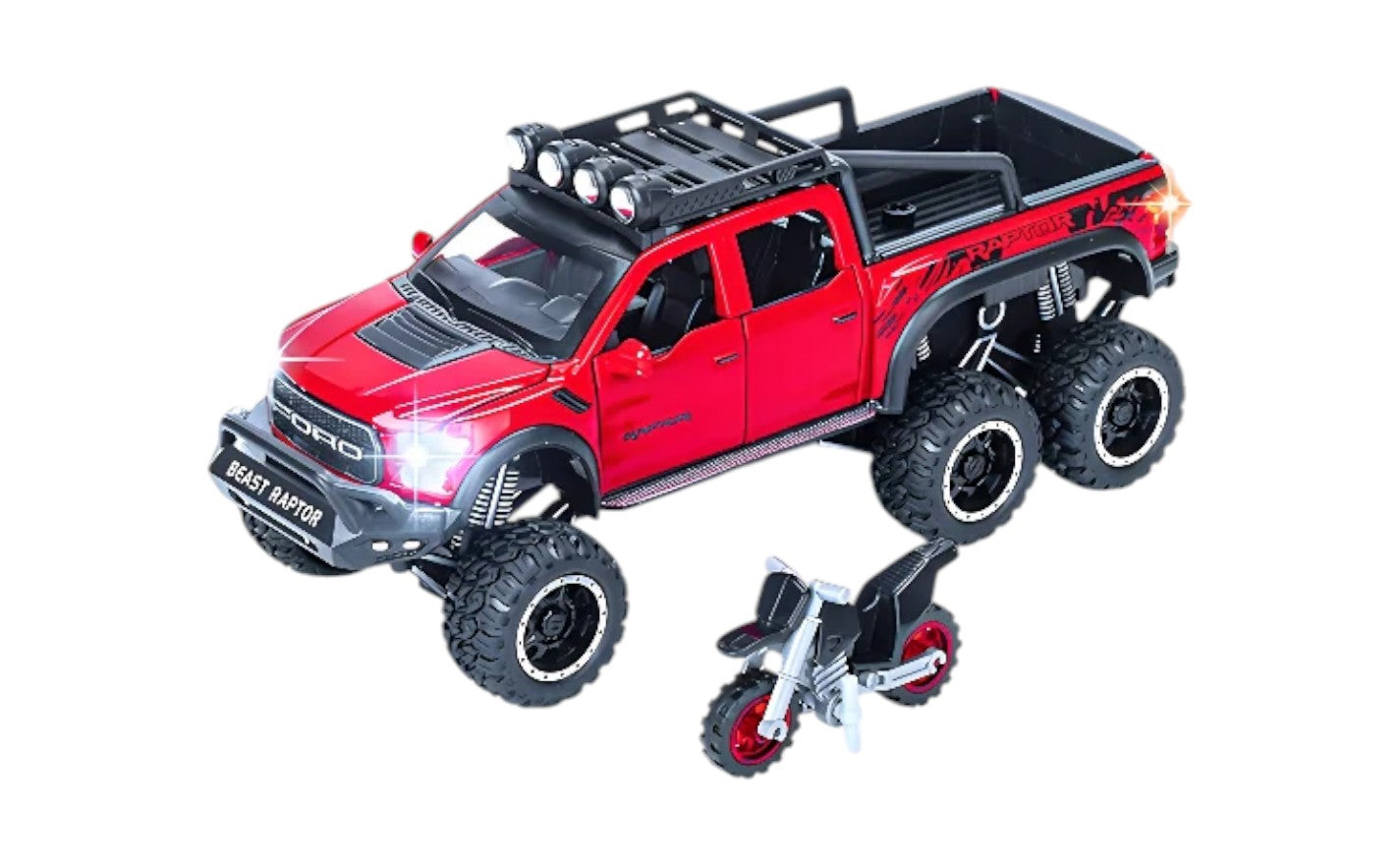 Ford F-150 Raptor 6X6 1:24 scale model car miniature