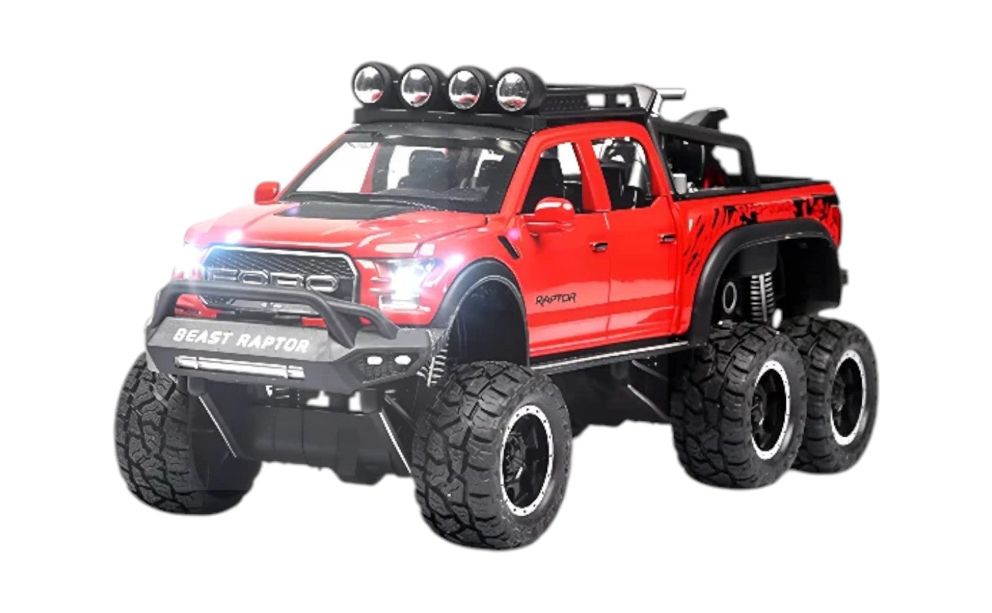 Ford F-150 Raptor 6X6 1:24 scale model car miniature