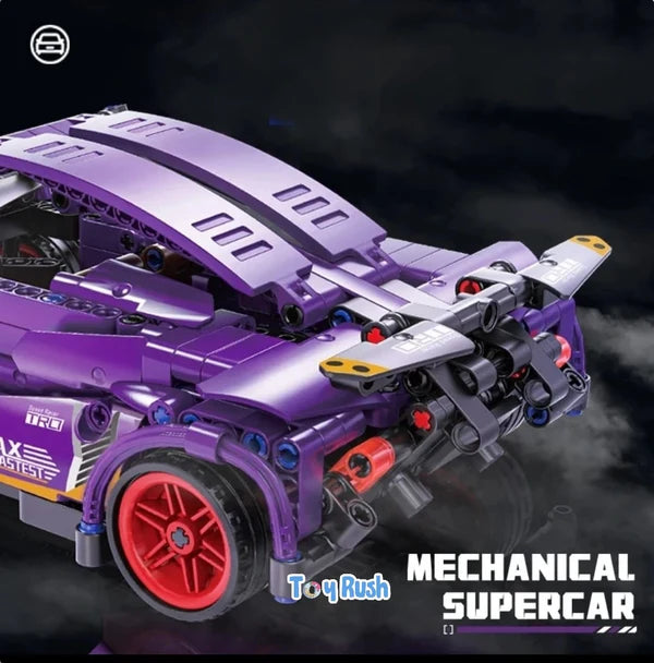 1:18 Scale Pull Back Racing Car Building Block Set