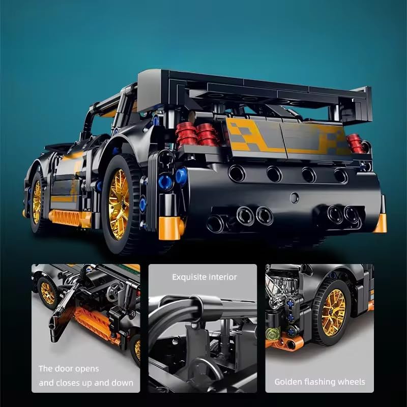 1:18 Scale Pull Back Racing Car Building Block Set