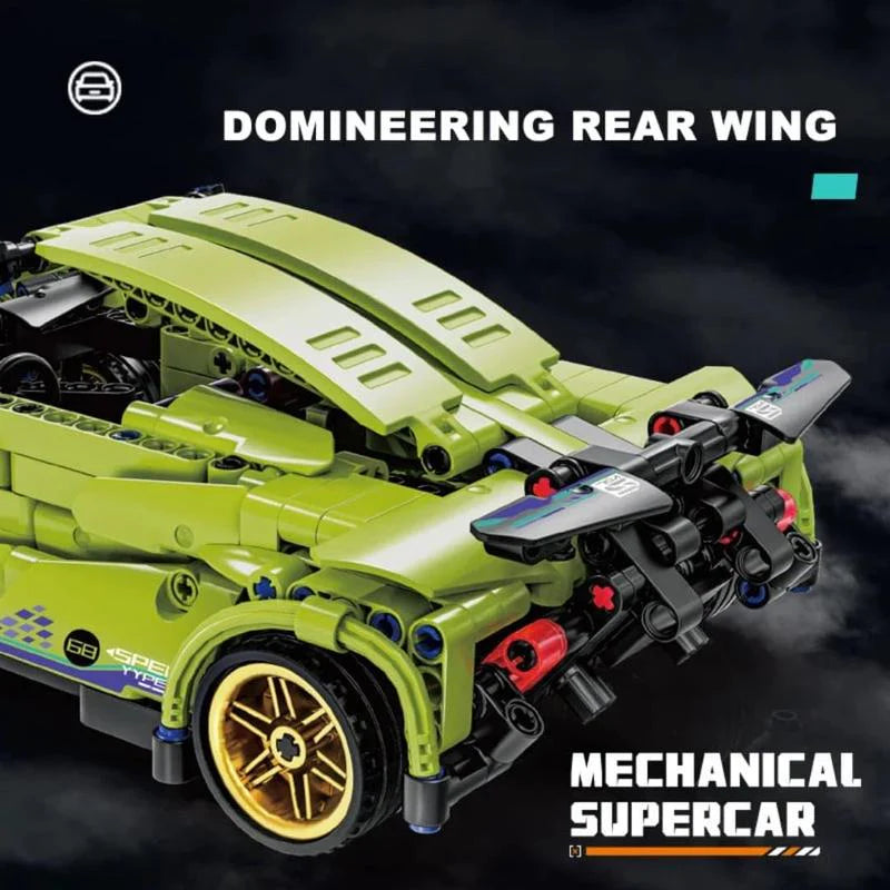 1:18 Scale Pull Back Racing Car Building Block Set