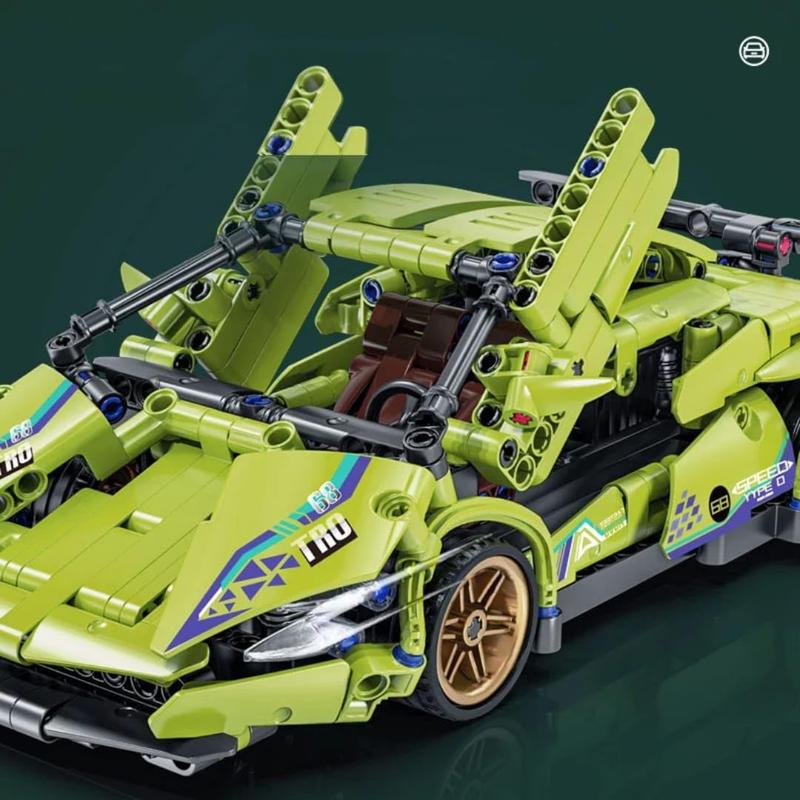 1:18 Scale Pull Back Racing Car Building Block Set