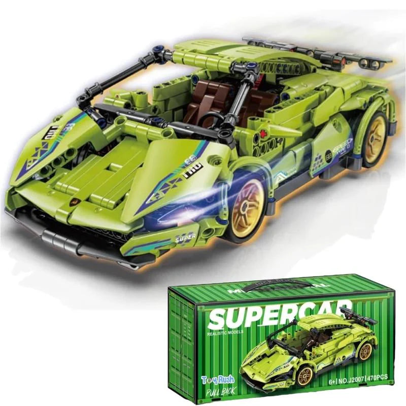 1:18 Scale Pull Back Racing Car Building Block Set