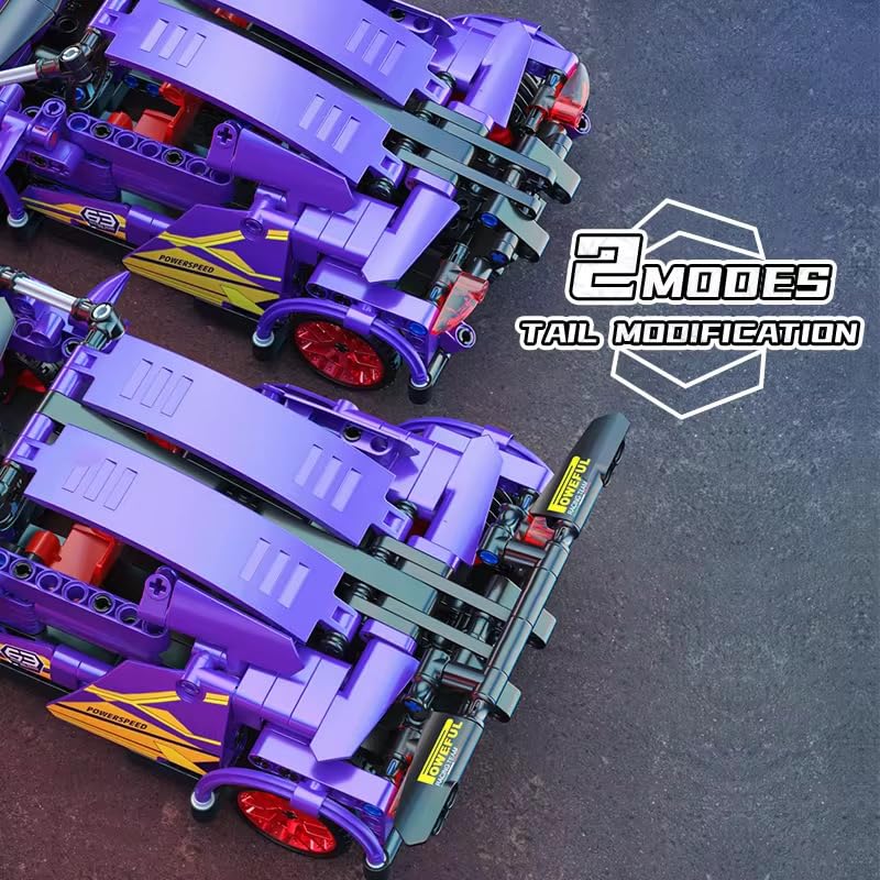 1:18 Scale Pull Back Racing Car Building Block Set