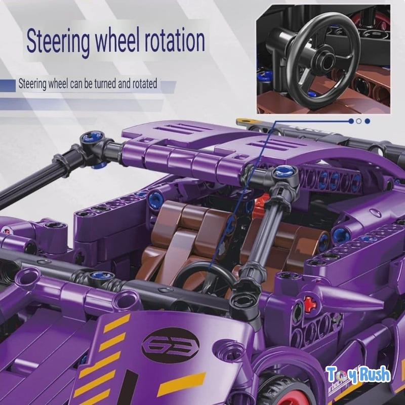 1:18 Scale Pull Back Racing Car Building Block Set
