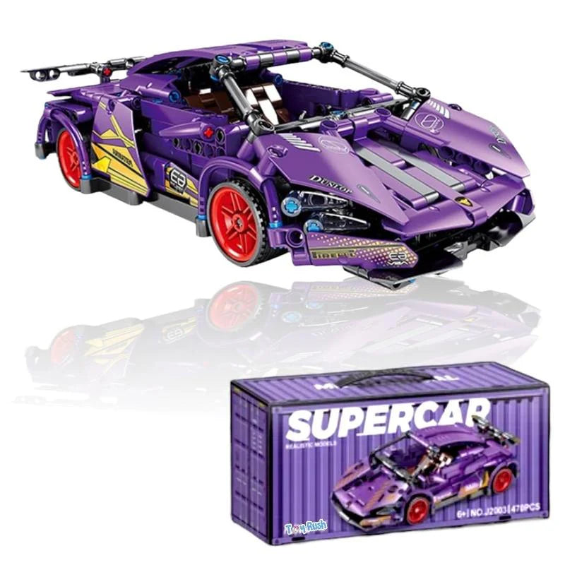 1:18 Scale Pull Back Racing Car Building Block Set