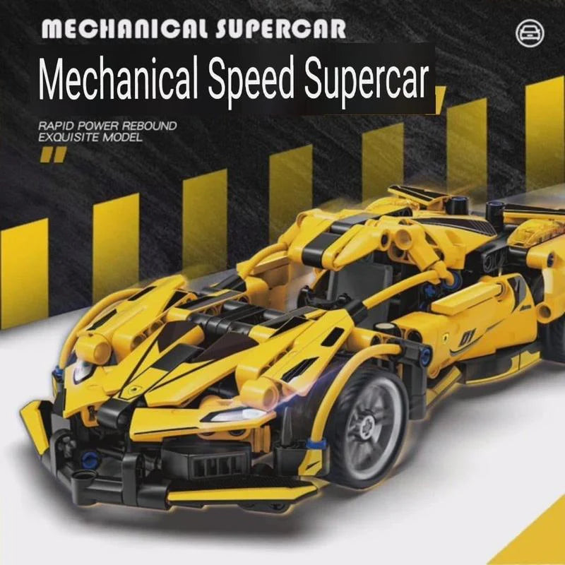1:18 Scale Pull Back Racing Car Building Block Set