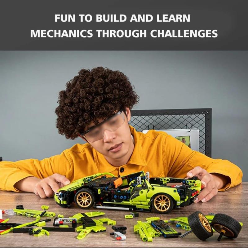 1:18 Scale Pull Back Racing Car Building Block Set