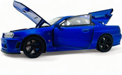 Nissan Skyline GT-R R34 Fast & Furious 1:24 diecast scale model car