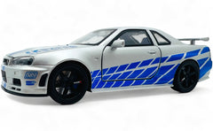 Nissan Skyline GT-R R34 Fast & Furious 1:24 diecast scale model car