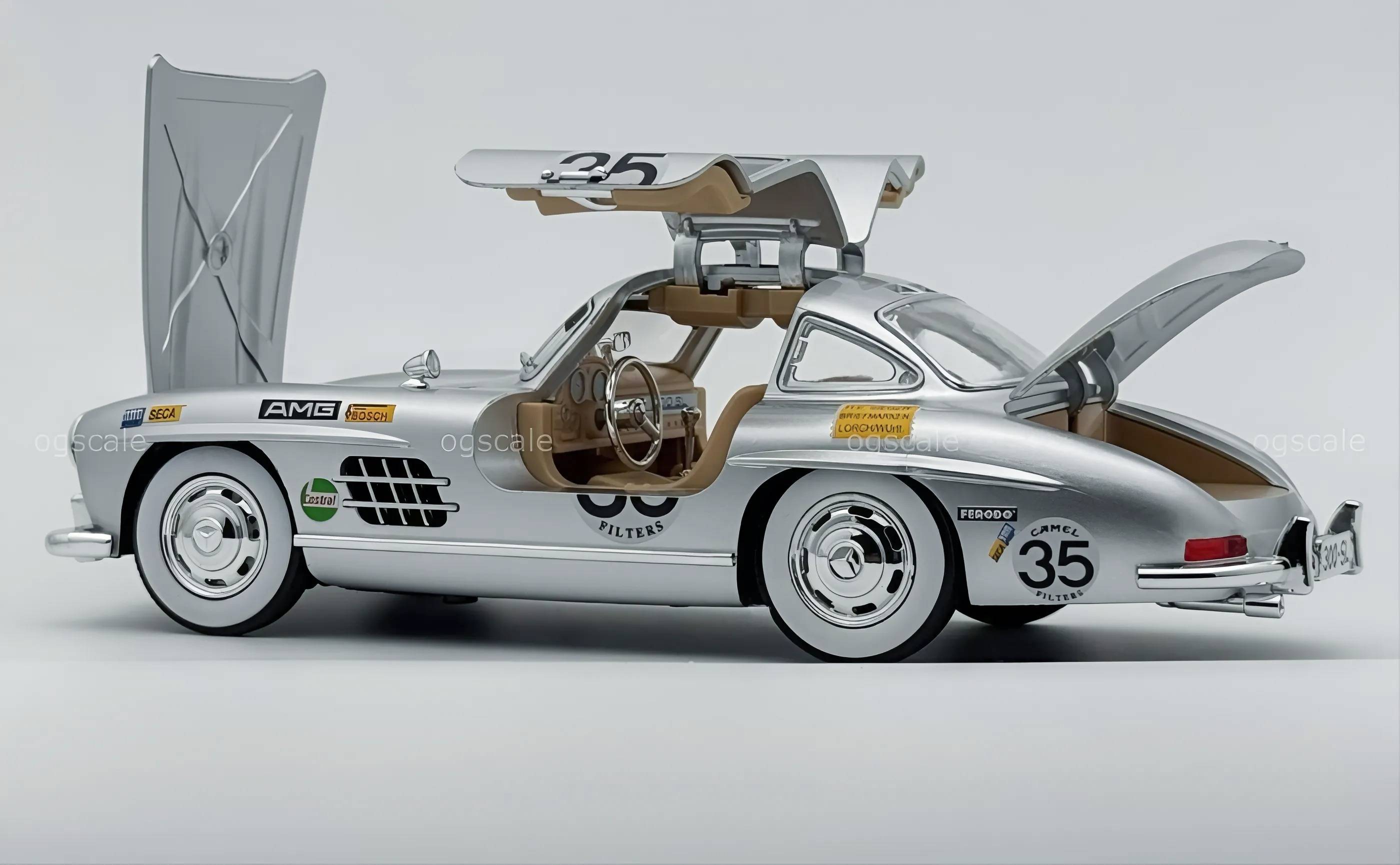 1954 Mercedes-Benz 300SL W198 diecast scale model car collectible - Large size