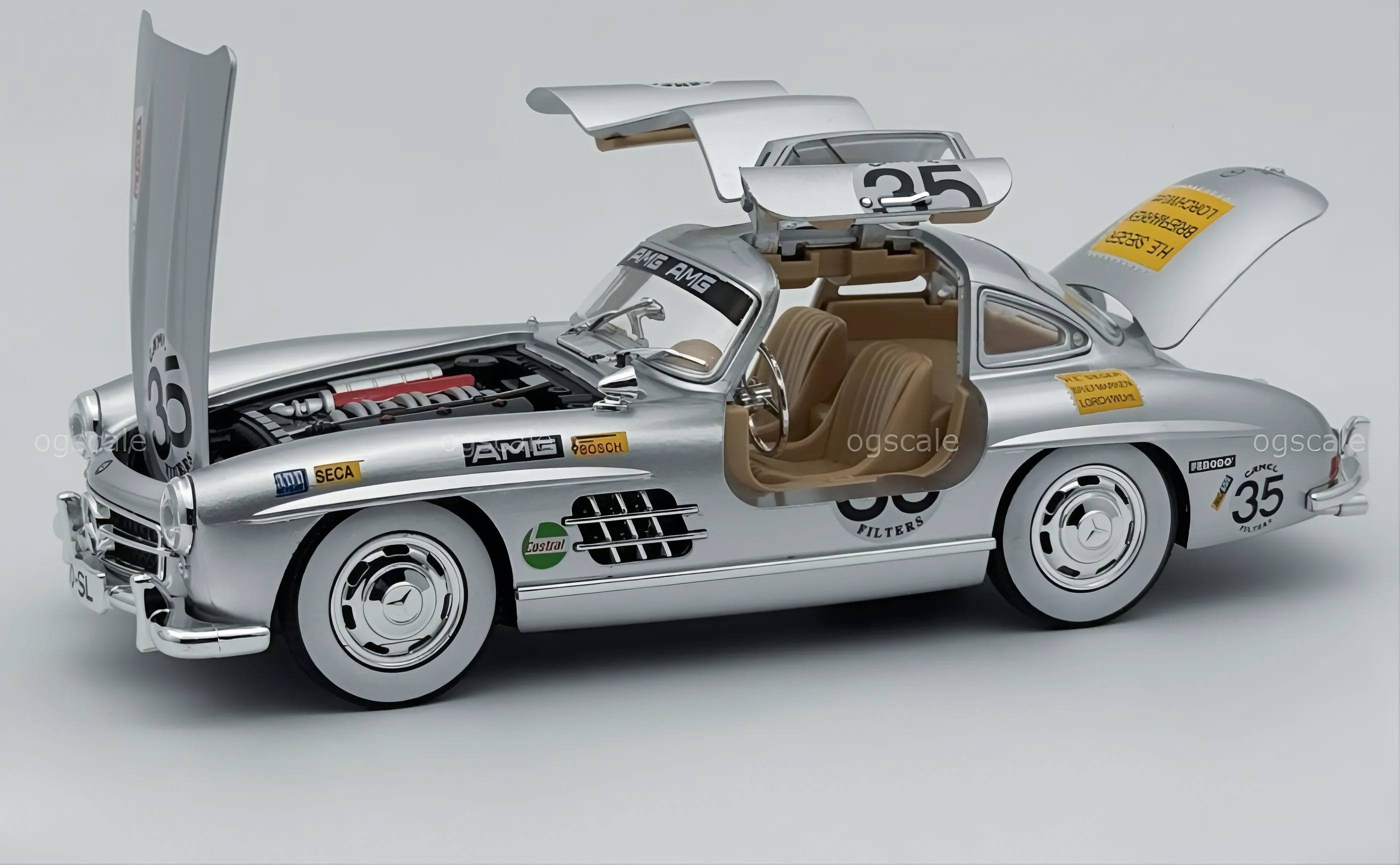 1954 Mercedes-Benz 300SL W198 diecast scale model car collectible - Large size