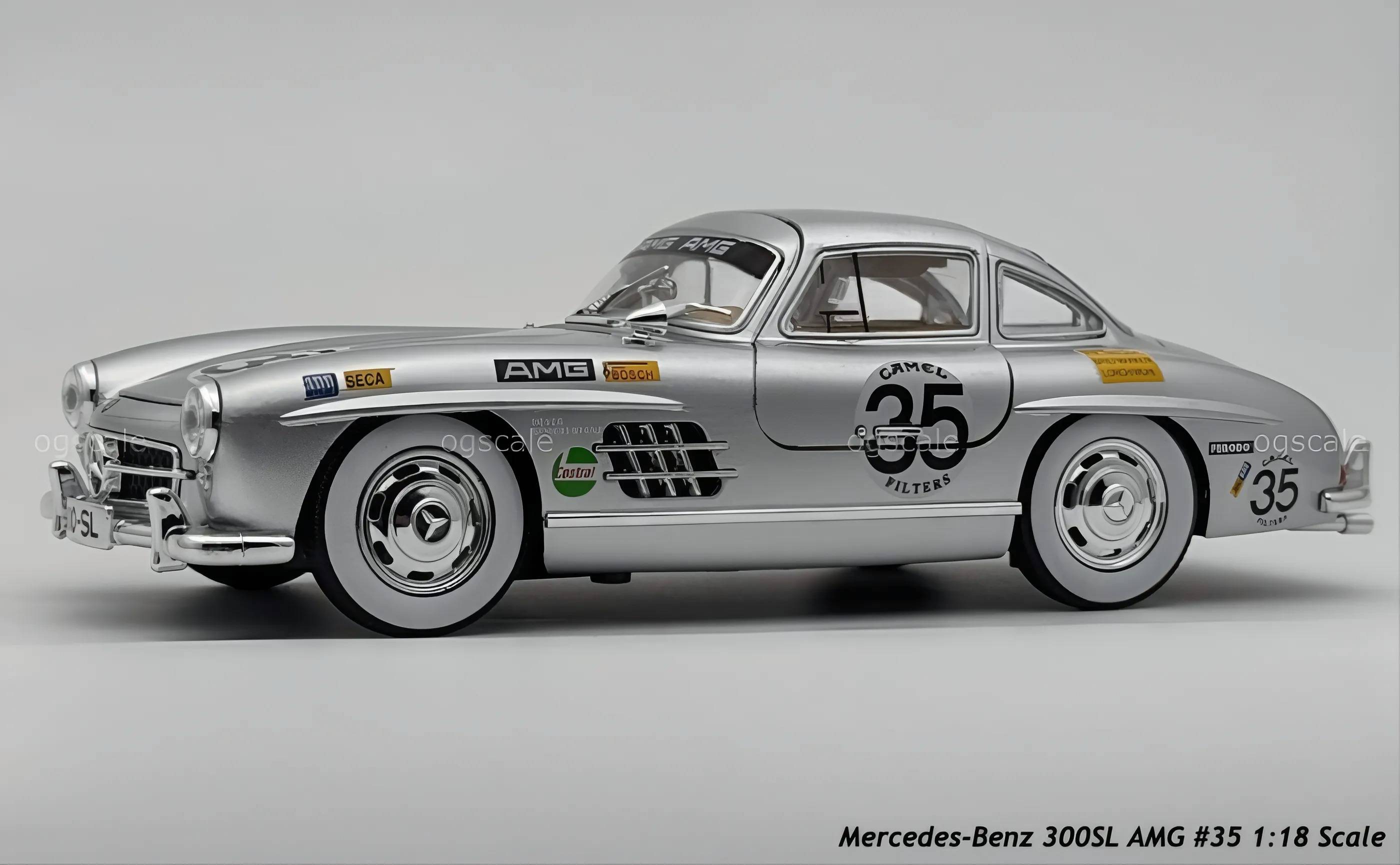 1954 Mercedes-Benz 300SL W198 diecast scale model car collectible - Large size