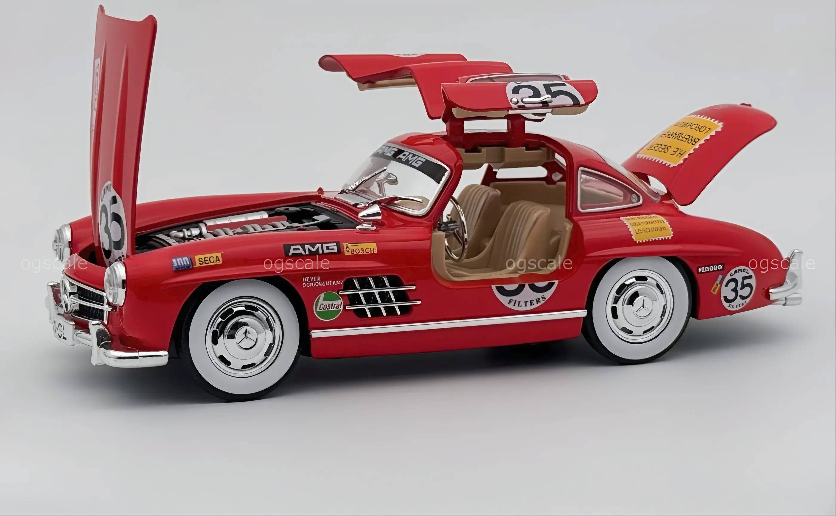 1954 Mercedes-Benz 300SL W198 diecast scale model car collectible - Large size
