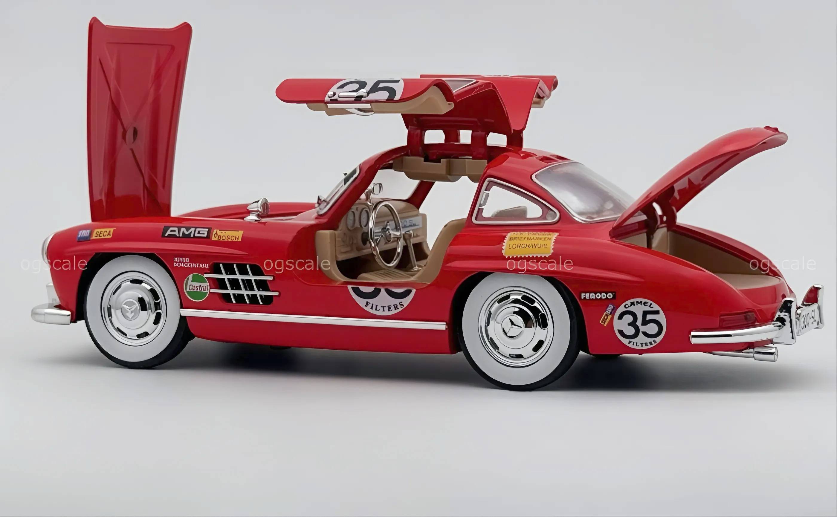 1954 Mercedes-Benz 300SL W198 diecast scale model car collectible - Large size