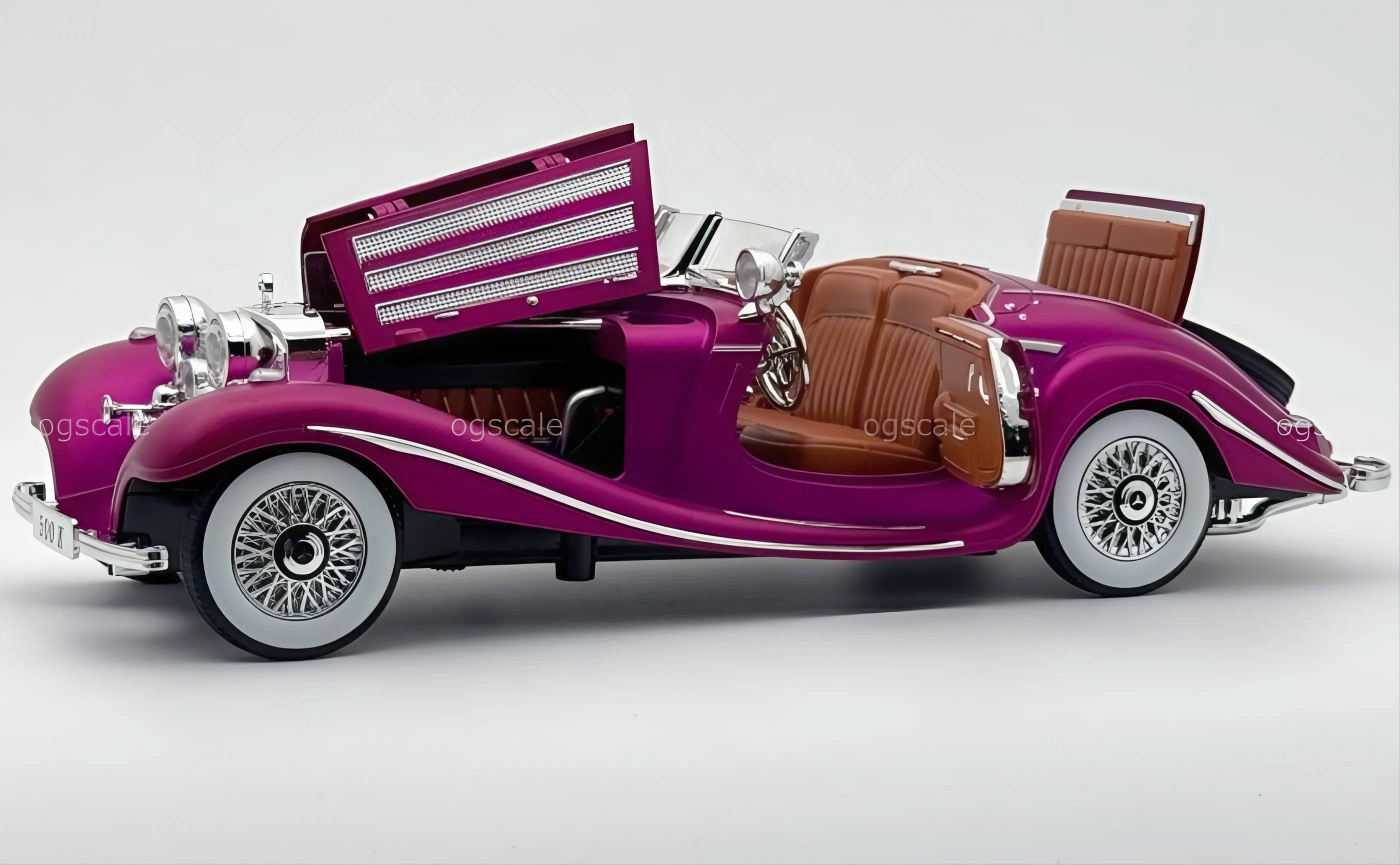 1936 Mercedes Benz 500K 1:24 Roadster diecast scale model car collectible