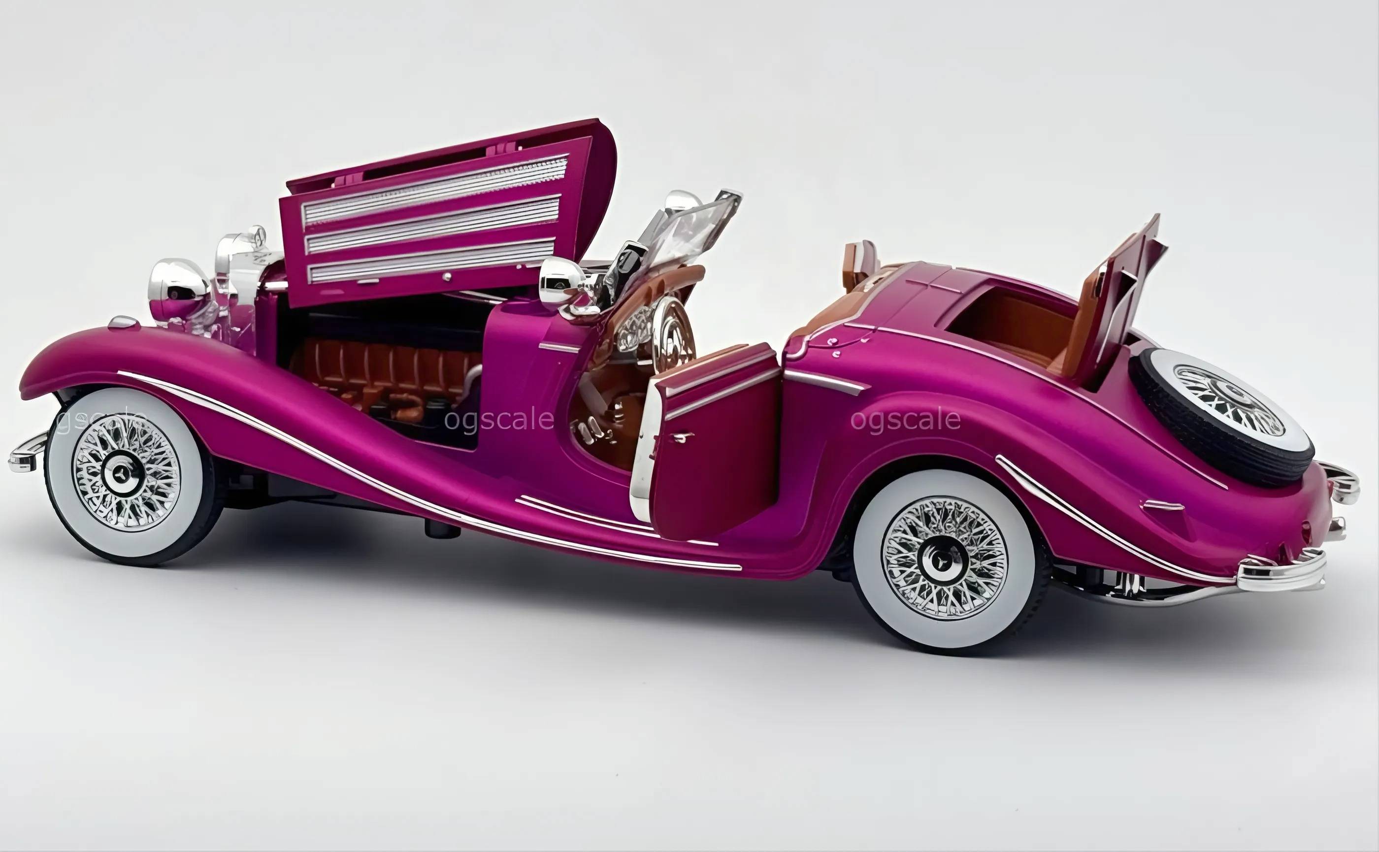 1936 Mercedes Benz 500K 1:24 Roadster diecast scale model car collectible