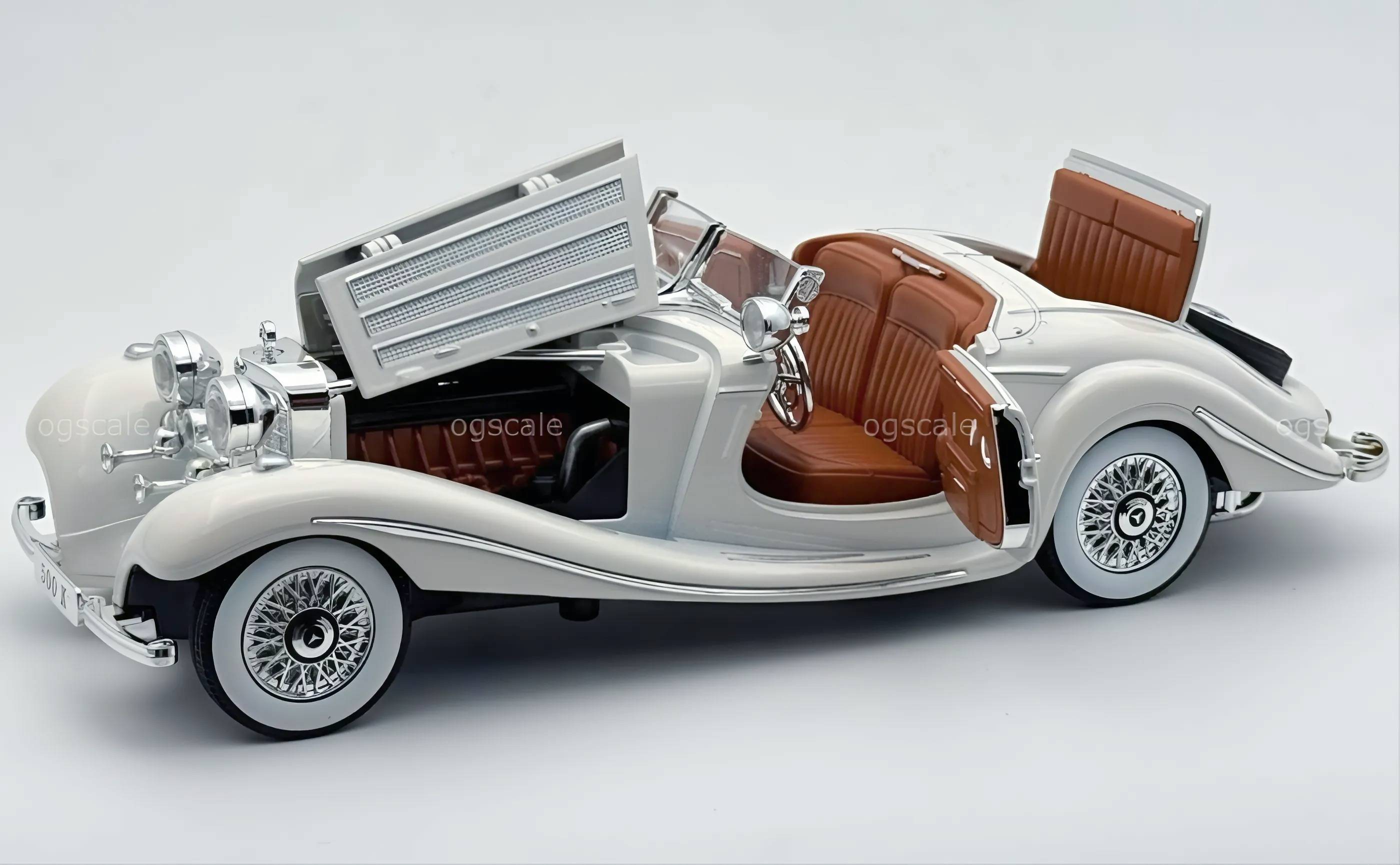 1936 Mercedes Benz 500K 1:24 Roadster diecast scale model car collectible