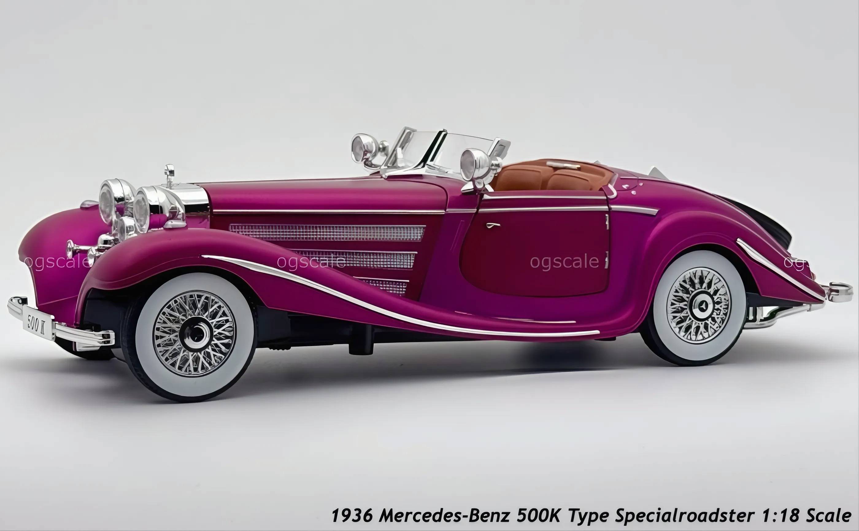 1936 Mercedes Benz 500K 1:24 Roadster diecast scale model car collectible