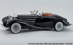 1936 Mercedes Benz 500K 1:24 Roadster diecast scale model car collectible
