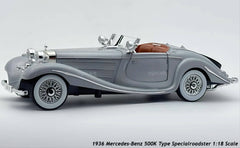 1936 Mercedes Benz 500K 1:24 Roadster diecast scale model car collectible
